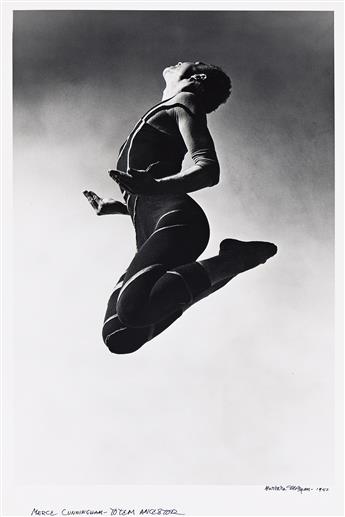 BARBARA MORGAN (1900-1992) Two photographs of jumping dancers. 1940 and 1942; printed early 1980s.